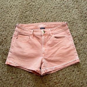 American Eagle Outfitters Pink Hi-Rise Jean Shorts